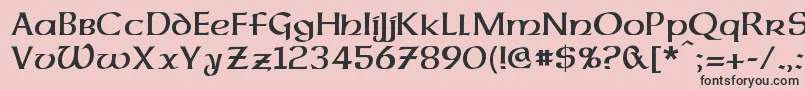 DalelandsUncial Font – Black Fonts on Pink Background