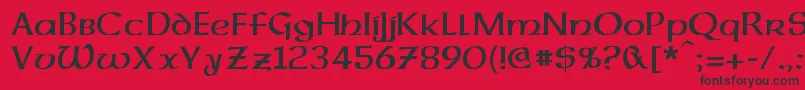 DalelandsUncial Font – Black Fonts on Red Background