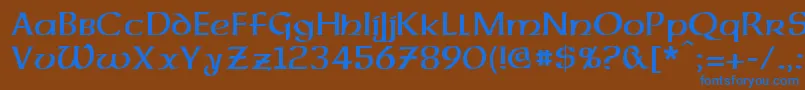 DalelandsUncial Font – Blue Fonts on Brown Background