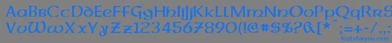 DalelandsUncial Font – Blue Fonts on Gray Background