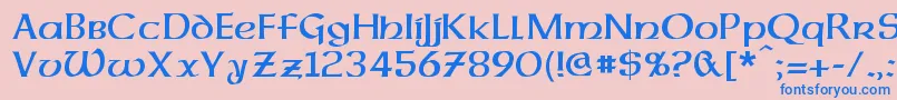 DalelandsUncial Font – Blue Fonts on Pink Background
