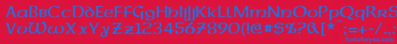 DalelandsUncial Font – Blue Fonts on Red Background