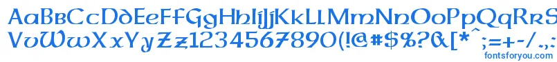 DalelandsUncial Font – Blue Fonts on White Background