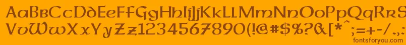 DalelandsUncial Font – Brown Fonts on Orange Background