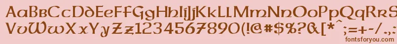 DalelandsUncial Font – Brown Fonts on Pink Background