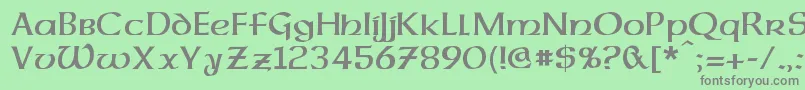 DalelandsUncial Font – Gray Fonts on Green Background