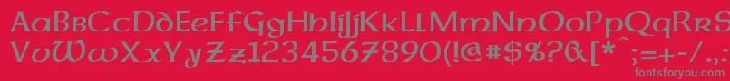 DalelandsUncial Font – Gray Fonts on Red Background