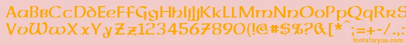 DalelandsUncial Font – Orange Fonts on Pink Background