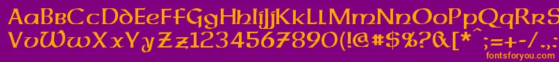DalelandsUncial Font – Orange Fonts on Purple Background