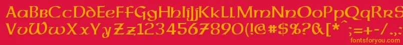 DalelandsUncial Font – Orange Fonts on Red Background