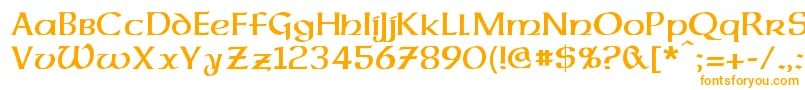 DalelandsUncial Font – Orange Fonts on White Background