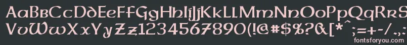 DalelandsUncial Font – Pink Fonts on Black Background
