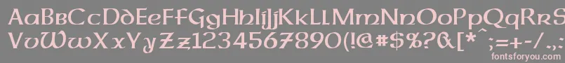 DalelandsUncial Font – Pink Fonts on Gray Background