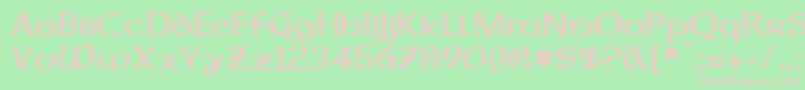 DalelandsUncial Font – Pink Fonts on Green Background