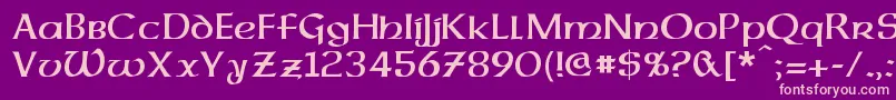DalelandsUncial Font – Pink Fonts on Purple Background