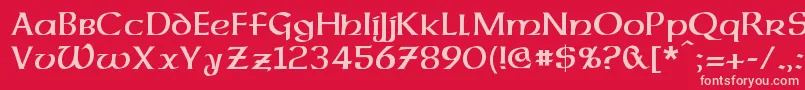 DalelandsUncial Font – Pink Fonts on Red Background