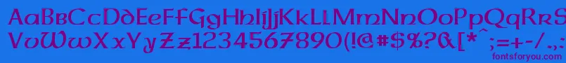 DalelandsUncial Font – Purple Fonts on Blue Background