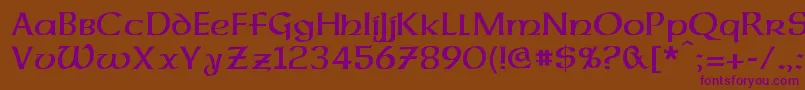 DalelandsUncial Font – Purple Fonts on Brown Background