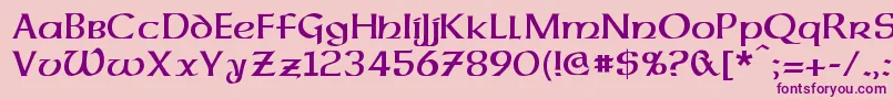 DalelandsUncial Font – Purple Fonts on Pink Background
