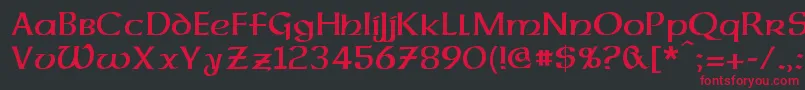 DalelandsUncial Font – Red Fonts on Black Background