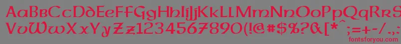 DalelandsUncial Font – Red Fonts on Gray Background