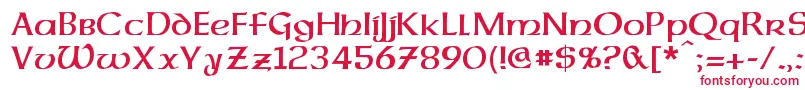 DalelandsUncial Font – Red Fonts on White Background