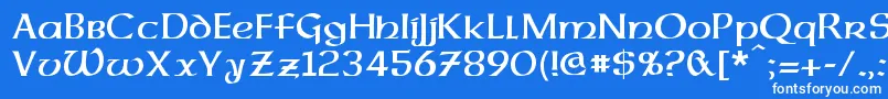 DalelandsUncial Font – White Fonts on Blue Background