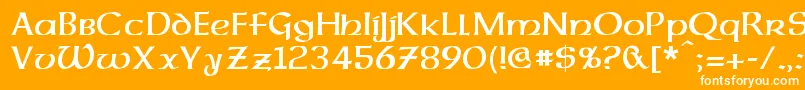 DalelandsUncial Font – White Fonts on Orange Background