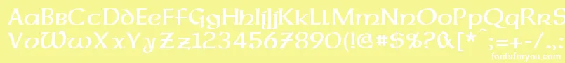 DalelandsUncial Font – White Fonts on Yellow Background