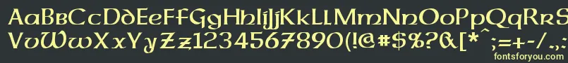 DalelandsUncial Font – Yellow Fonts on Black Background