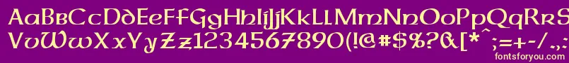 DalelandsUncial Font – Yellow Fonts on Purple Background