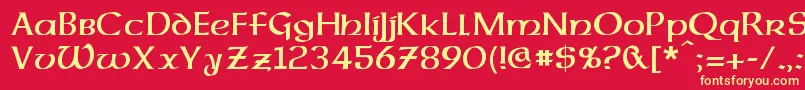 DalelandsUncial Font – Yellow Fonts on Red Background
