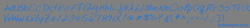 Шрифт LissaRegular – синие шрифты на сером фоне
