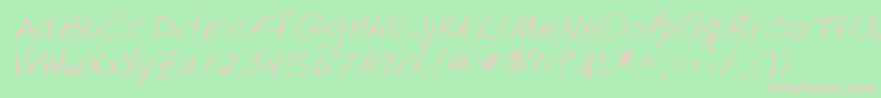 LissaRegular Font – Pink Fonts on Green Background