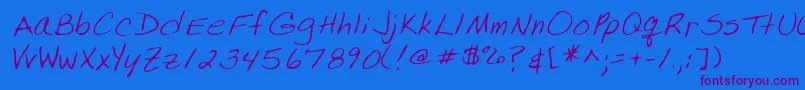 En savoir plus sur la police LissaRegular Police LissaRegular – polices violettes sur fond bleu