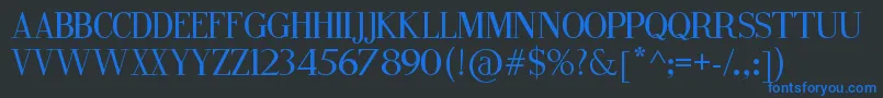 FineStyle Font – Blue Fonts on Black Background