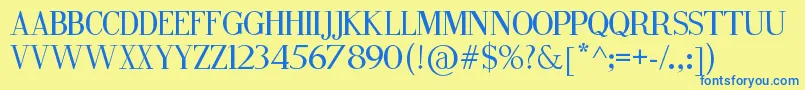 FineStyle Font – Blue Fonts on Yellow Background