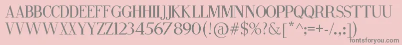 FineStyle Font – Gray Fonts on Pink Background