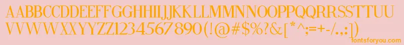 FineStyle Font – Orange Fonts on Pink Background