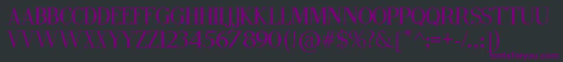 FineStyle-Schriftart – Violette Schriften auf schwarzem Hintergrund