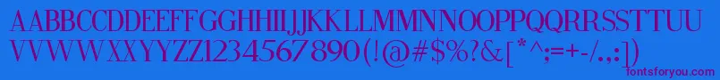 FineStyle Font – Purple Fonts on Blue Background