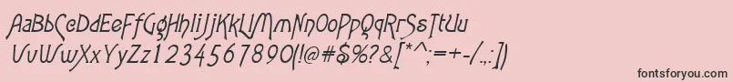 AgathaItalic Font – Black Fonts on Pink Background