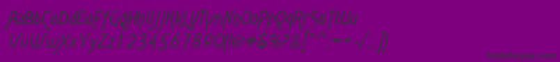 AgathaItalic-Schriftart – Schwarze Schriften auf violettem Hintergrund