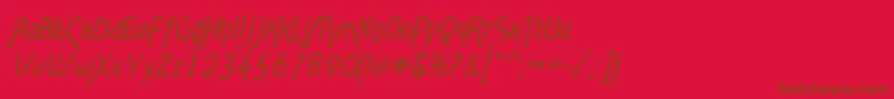 More about AgathaItalic Font AgathaItalic Font – Brown Fonts on Red Background