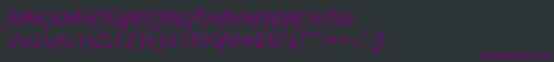 AgathaItalic-fontti – violetit fontit mustalla taustalla