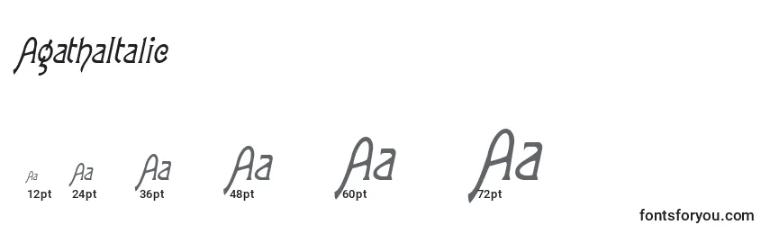 AgathaItalic Font Sizes