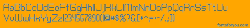 Dscranberryc Font – Blue Fonts on Orange Background