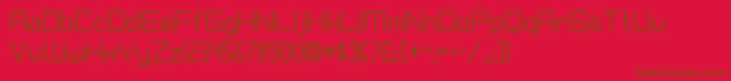 Dscranberryc-fontti – ruskeat fontit punaisella taustalla