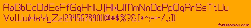 Dscranberryc Font – Purple Fonts on Orange Background