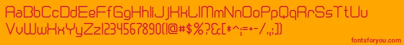 Dscranberryc Font – Red Fonts on Orange Background